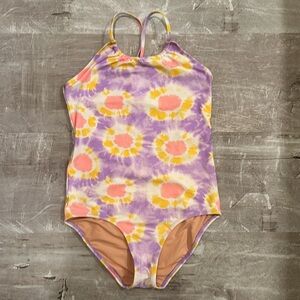 EUC Crewcuts Girls One Piece Swimsuit in Tie-Dye Sz 14